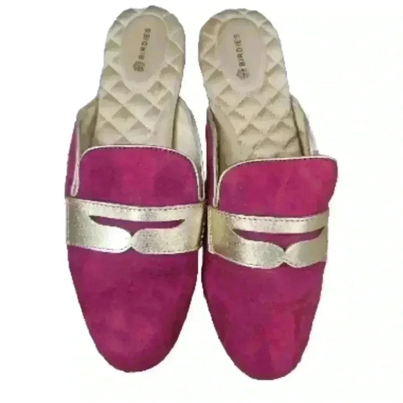 Birdies Womens The Phoebe Suede Loafer In Berry 7.5 - Picture 1 of 14